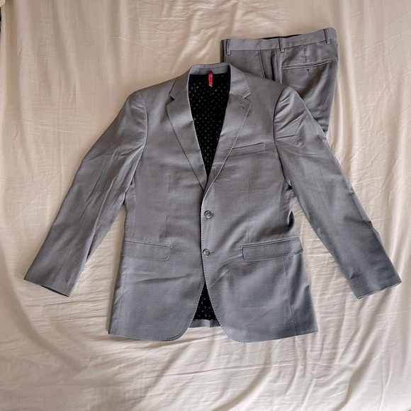 Nordstrom Znt18 Alessio Light Grey suit 40R slim fit